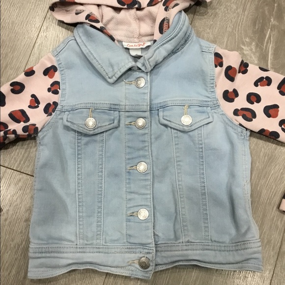 Cat & Jack leopard denim jacket - Picture 2 of 4